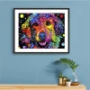 Colorful Cartoon Dog  | Full Round Diamond Painting Kits