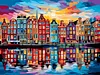 Amsterdam Hues-Framed oil painting by numbers 40*30CM