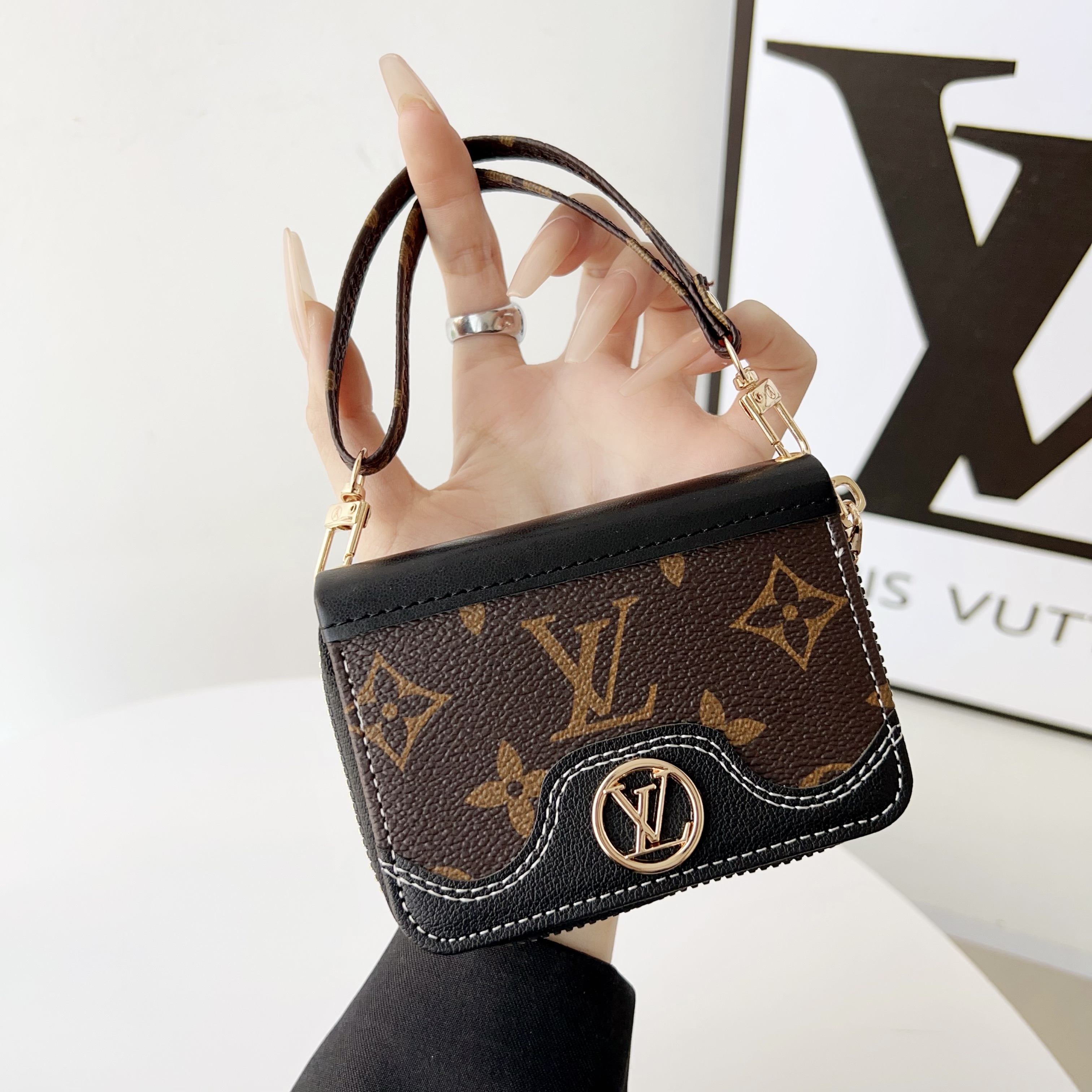Mini Louis Vuitton Handbag Zip Wallet Gucci Card Holder Leather Coin Purse
