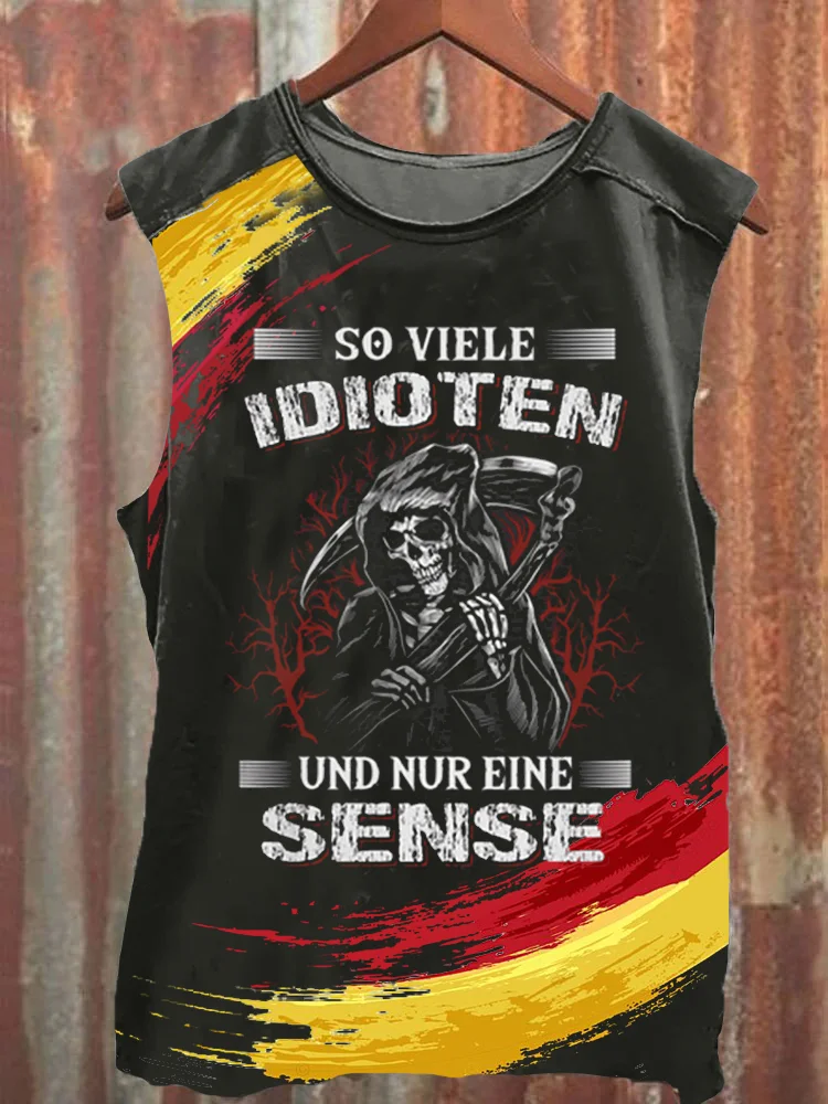 Herren So Volle Ldioten Und Nur Eine Sense Bedruckte Weste