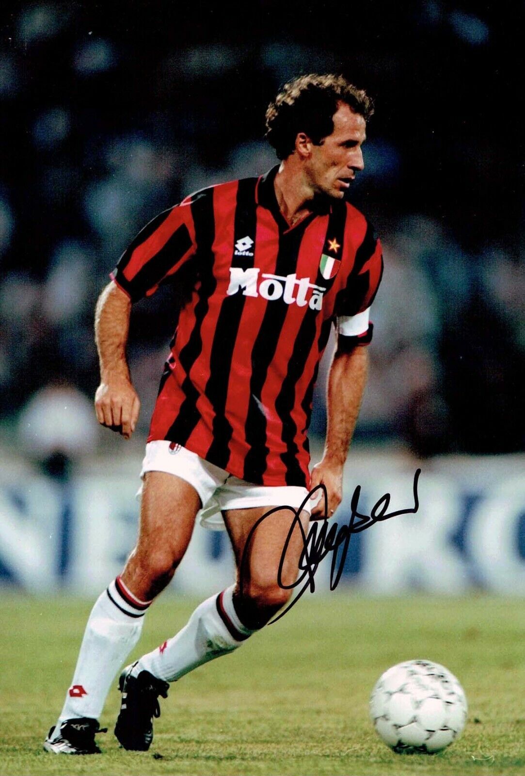 Franco BARESI Signed Autograph 12x8 Photo Poster painting 3 AFTAL COA Italy AC Milan Legend RARE