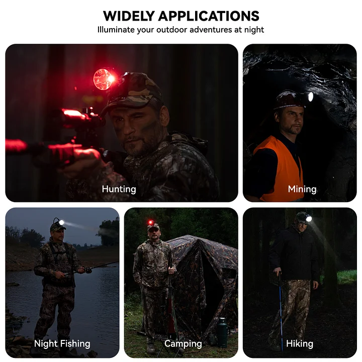 GearOZ Coon Hunting Lights Headlamp for Coyotes Hog Predators