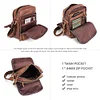 BAIGIO Leather Bag for Men Cross Body Bag Vintage Small Ipad Messenger Bag Side Satchel for Men Business Bag Casual Hangbag Sling Bag for Work Travel Daily, Brown