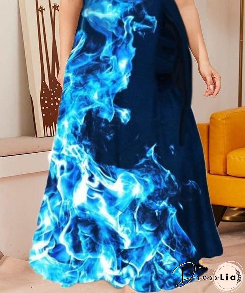 Tie Dyed Printed Loose Dress