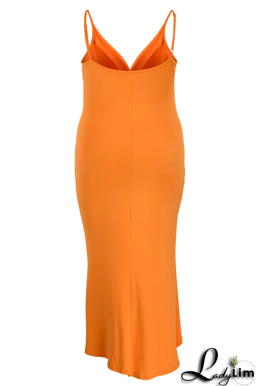 Black Fashion Sexy Plus Size Solid Patchwork V Neck Sling Dress