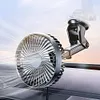12V/24V Car Cooling Fan USB Suction Cup Windshield Desk Fan 3 Speeds Auto Cooler