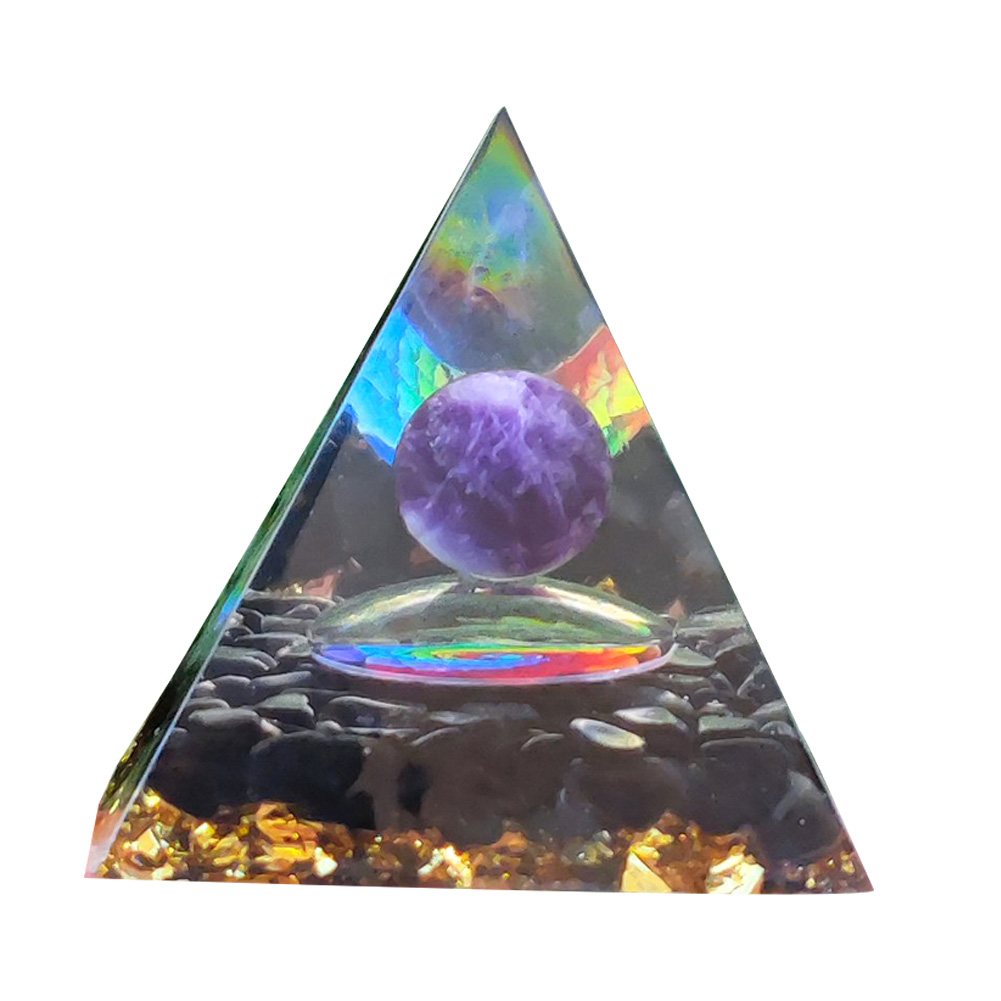 

5cm Natural Orgonite Pyramid Chakra, 501 Original