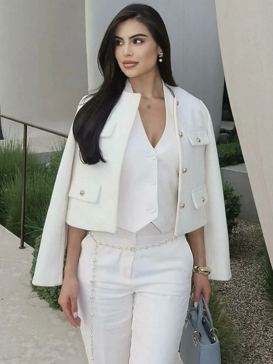 Nigikala Nigikala And Winter New Women's Small Fragrant Fashion Button Dress Short Suit Jacket B88646