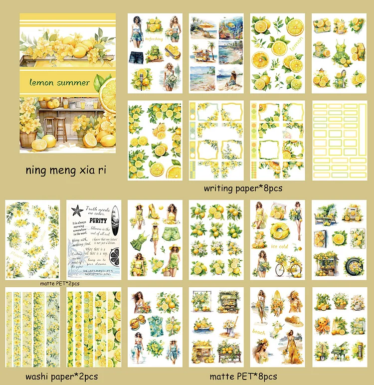 Journalsay 20 Sheets Vintage Character Flower Landscaping Die-cutting Sticker Book