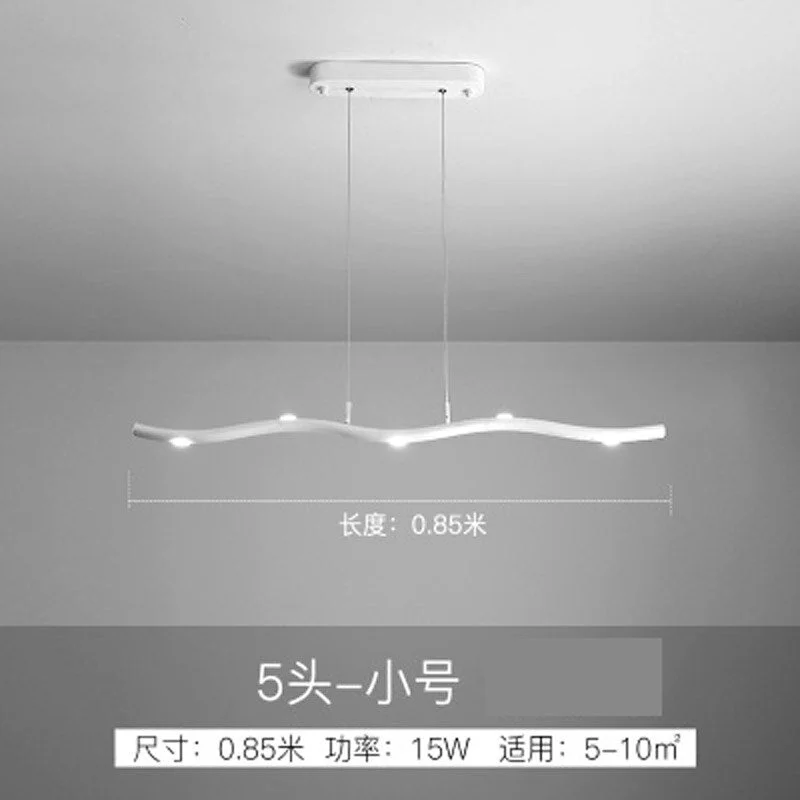 Post-modern Aluminium Designer LED Pendant Lights Lighting Retro Long Strip Pendant Lamp Dining Room Hanging Lamp Light Fixtures