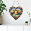 (US Only)Sunrise 2D Flat DIY Diamond Art Suncatcher Diamond Art Pendant for Home Decor
