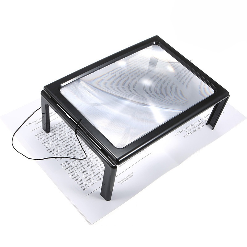 

2.5x Table Magnifier with LED Light USB Full Page Stand Magnifying Glass, 501 Original