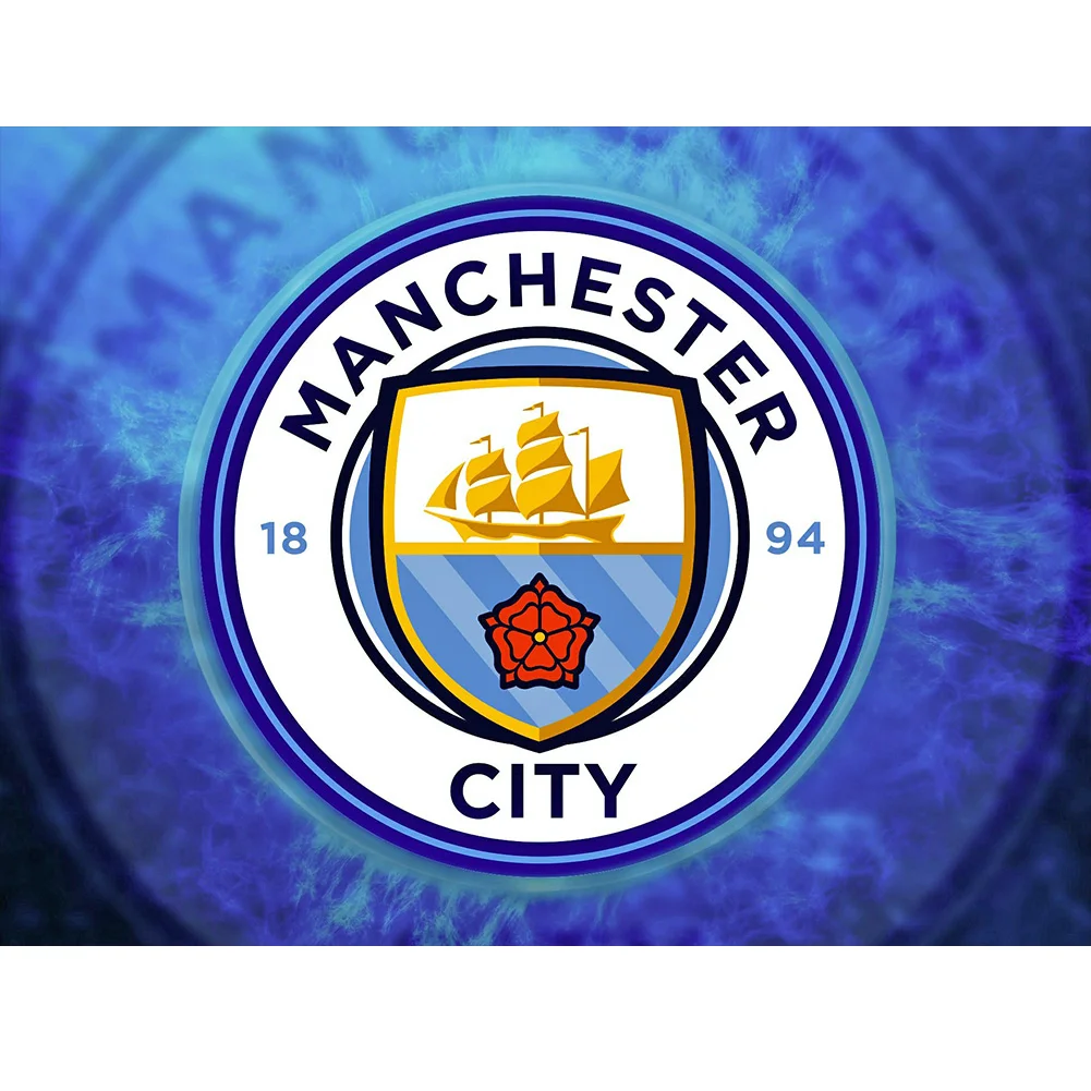 Diamond Painting - Full Round Drill - Manchester City FC(40*30cm)