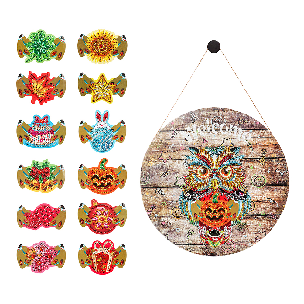 

12pcs Owl Magnetic Iron Sheet - 5D DIY Craft Pendant - 30*30CM, 501 Original