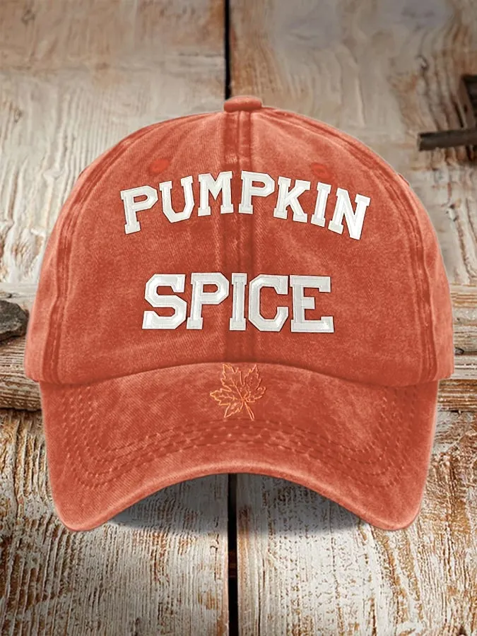 Unisex Distressed Washed Cotton  Print Hat 