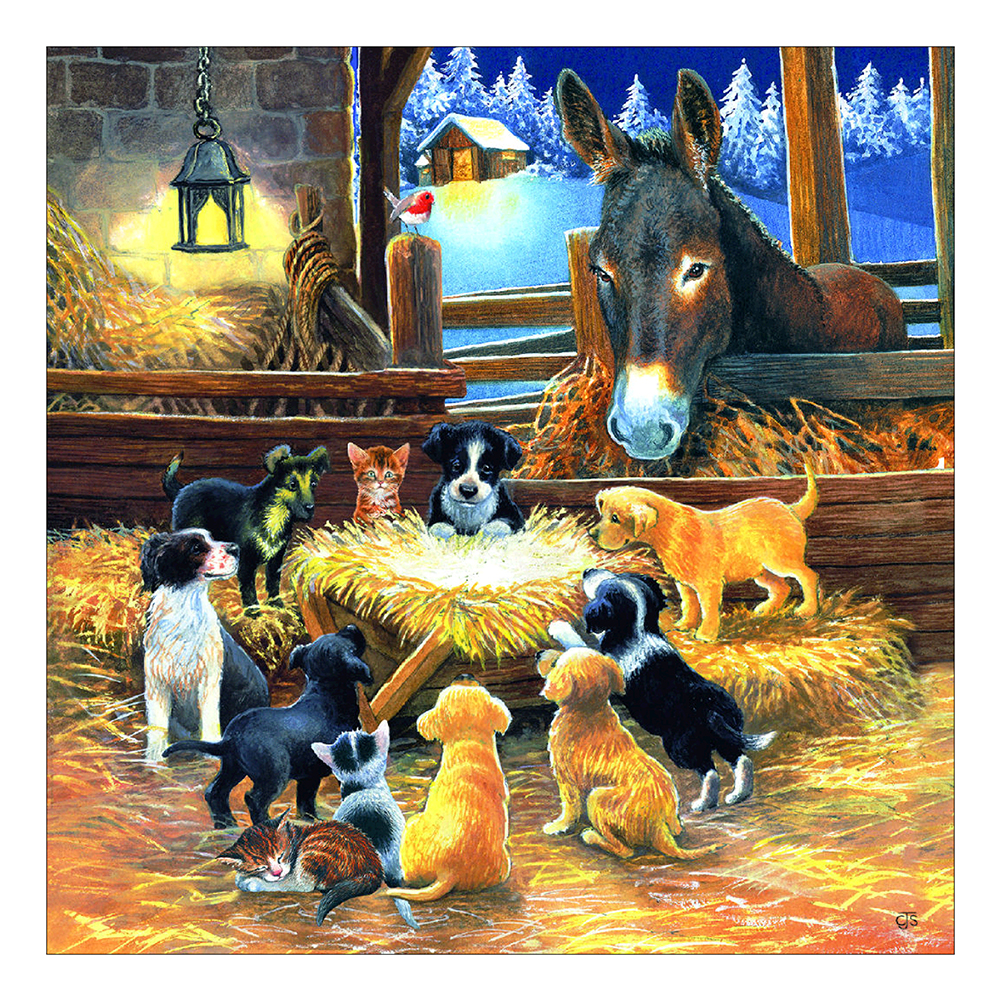 

30*30CM - Round Drill Diamond Painting - Farm Animal, 501 Original