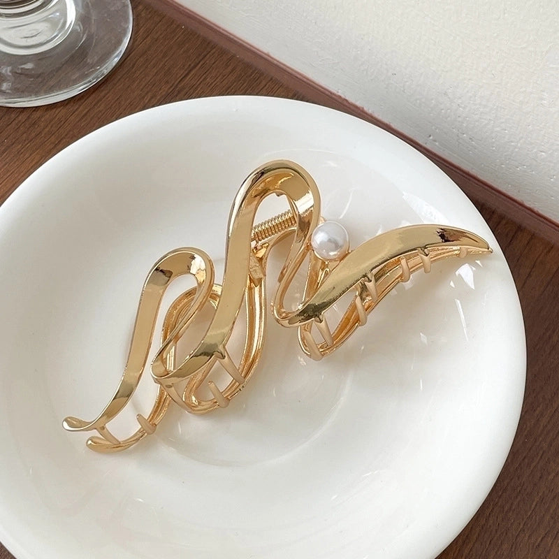 Casual Minimalist Women’s Star Solid Color Alloy Metal Hollow Out Hair Clip Hairpin Hair Claws