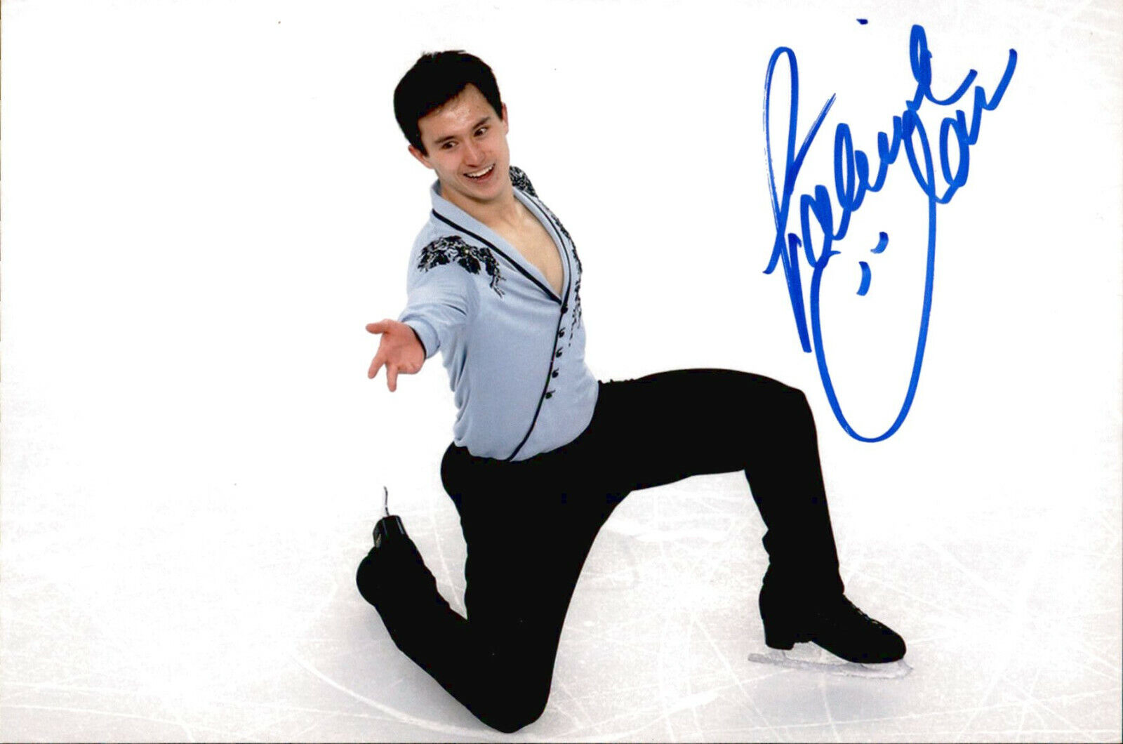 Patrick Chan SIGNED 4x6 Photo Poster painting Figure Skating SOCHI OLYMPICS SILVER MEDALIST #9