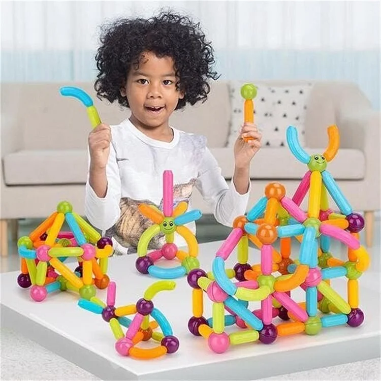 Sawonly Magnetic Balls and Rods Set Educational Magnet Building Blocks