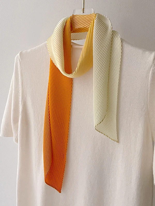 Gradient Pleated Sun Protection Shawl&Scarf