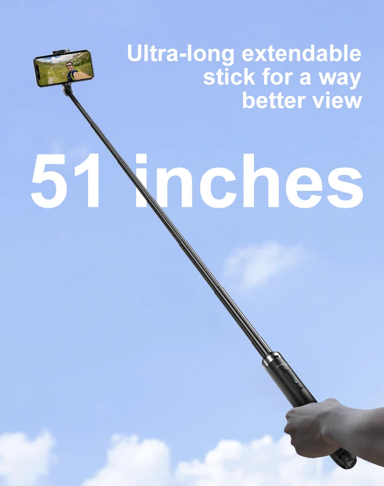 ATUMTEK 51" Selfie Stick Tripod, Premium Pro Phone Tripod Stand, All in