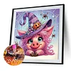Halloween Schwein Sonderform Teilbohrer Dimond Malset Dekor30x30cm