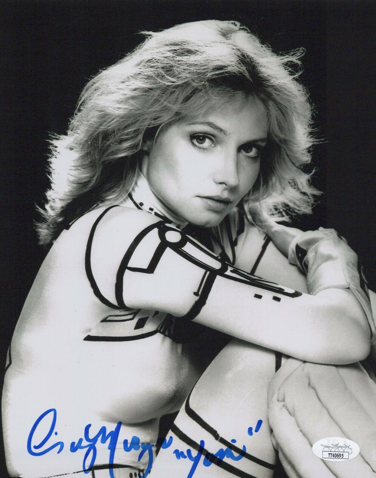 CINDY MORGAN Hand Signed 8x10 TRON LORA Photo Poster painting Authentic Autograph JSA COA Cert