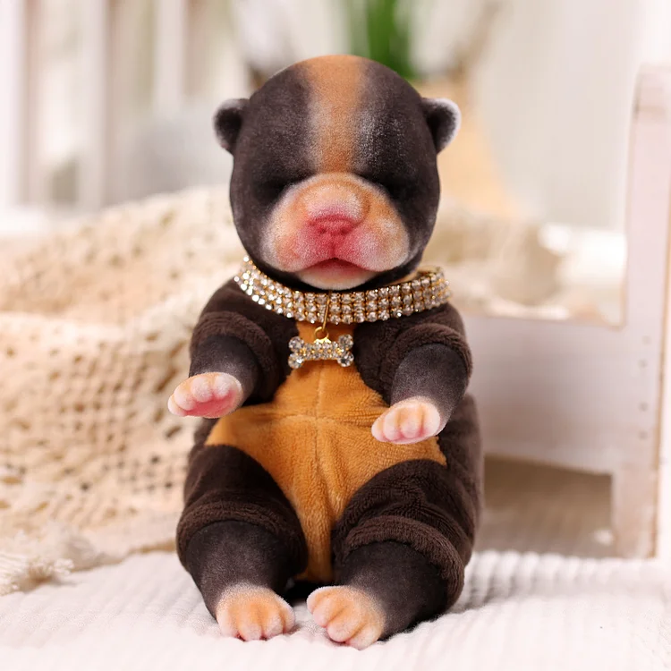 Babeside 8" Soft Chubby Lifelike Puppy Toys Realistic Animals Sleep Partner