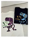Goodbite &middot; Children's clothing expression movable emotion flash display integrated chip dinosaur round neck short-sleeved T-shirt