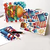 6Pcs Diamond Painting Independence Day Diamond Painting Greeting Card for Friends