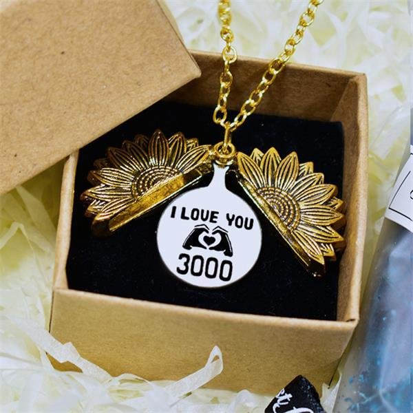I Love You 3000 Sunflower Necklace