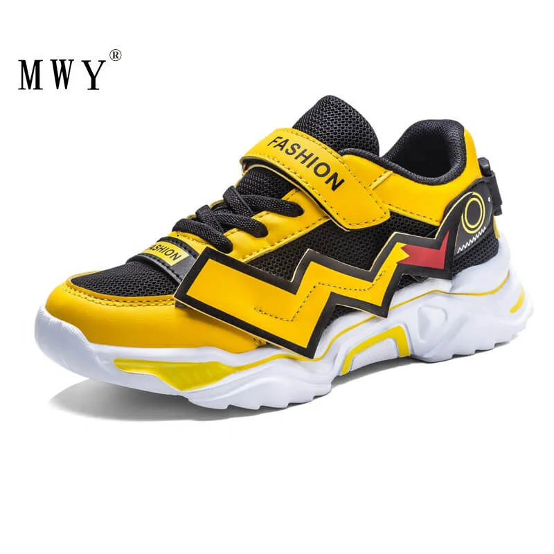 MWY Children's Fashion Casual Shoes Four Seasons Kid Sneakers Breathable Mesh Soft Sole Trend Boys and Girls Shoes 28-38