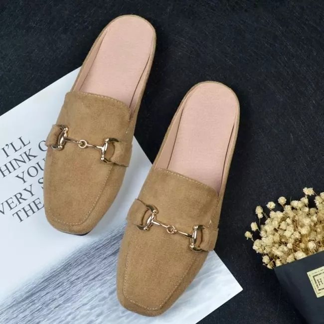 comfortable flat mules