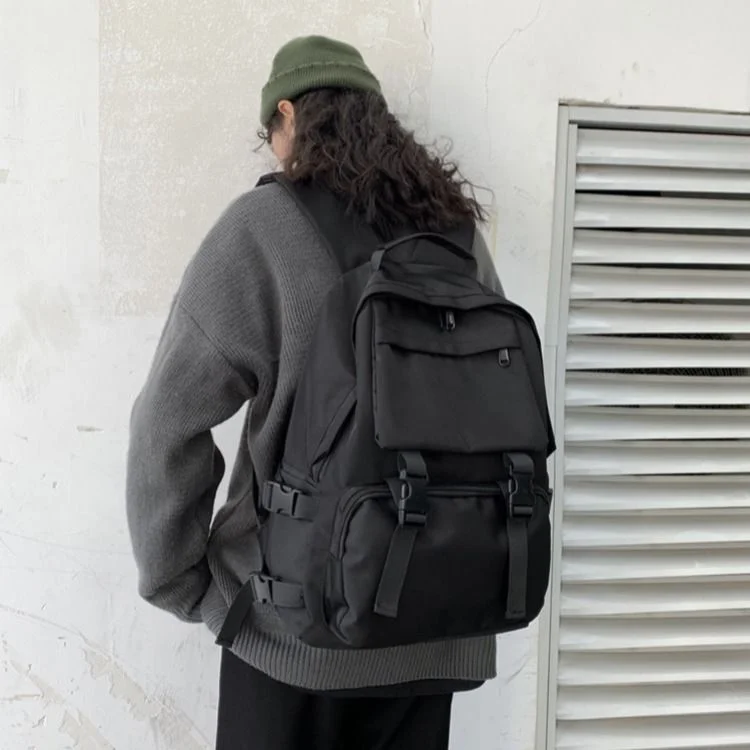 Canvas Female Campus Large-capacity Backpack Fashion All-match Student Tooling Style Backpacks Male Multifunctional Travel Bolsa 711