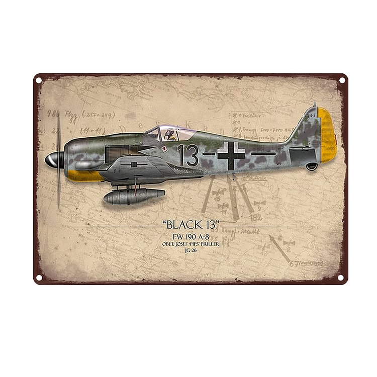 Fighter - Enseigne Vintage Métallique/enseignes en bois - 20*30cm/30*40cm