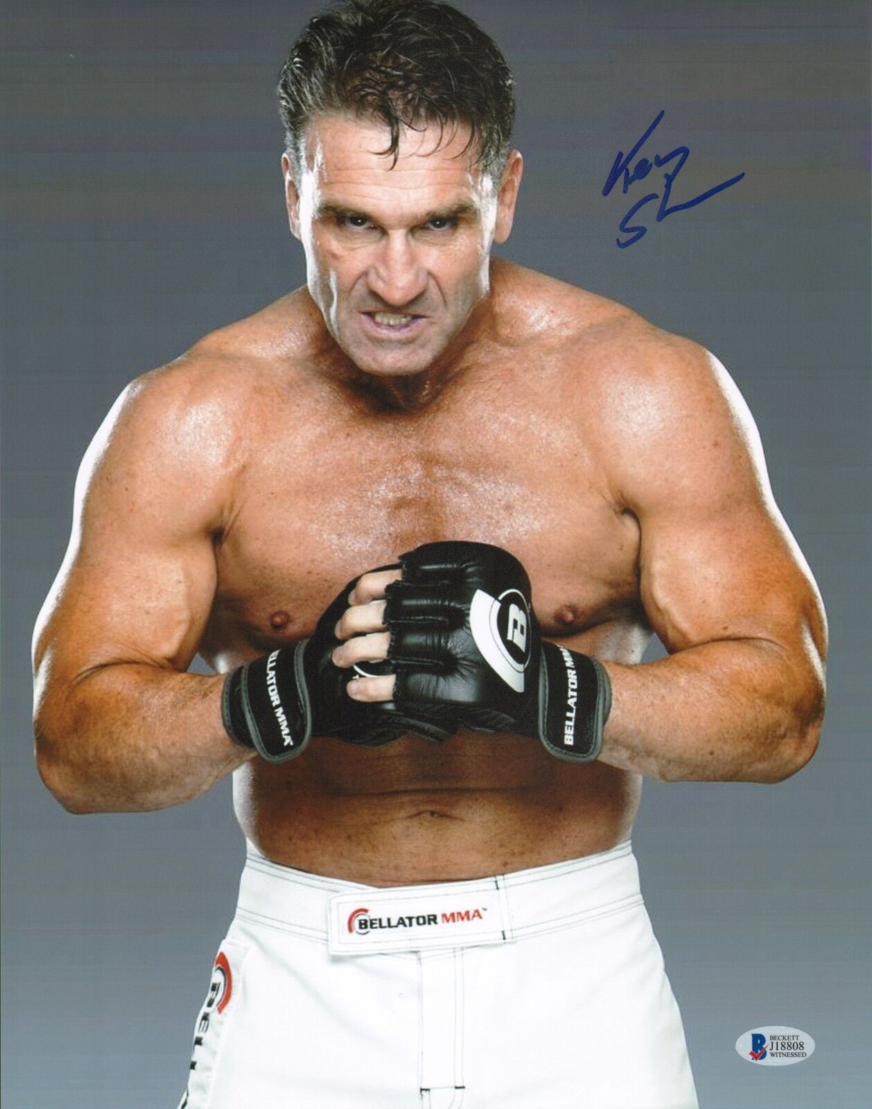 Ken Shamrock Signed 11x14 Photo Poster painting BAS Beckett COA UFC Bellator Picture Autograph 1