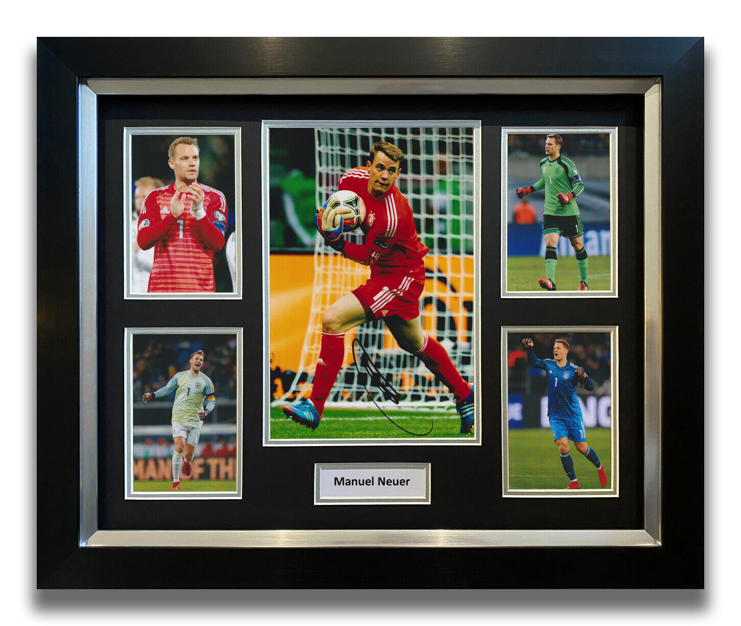 MANUEL NEUER HAND SIGNED FRAMED Photo Poster painting DISPLAY - GERMANY - FOOTBALL AUTOGRAPH.