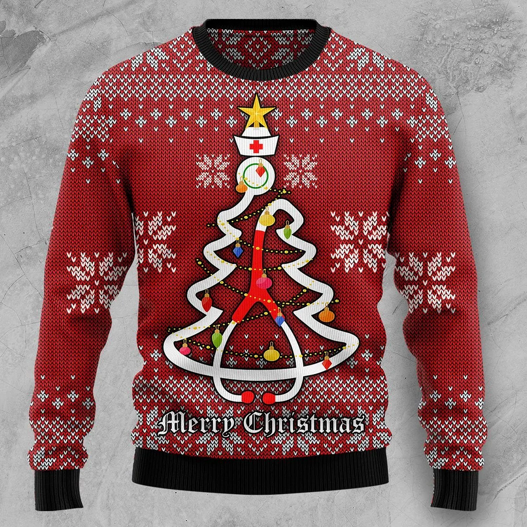 Unisex Christmas Story Print Crew Neck Ugly Christmas Gift Sweatshirt-inspireuse