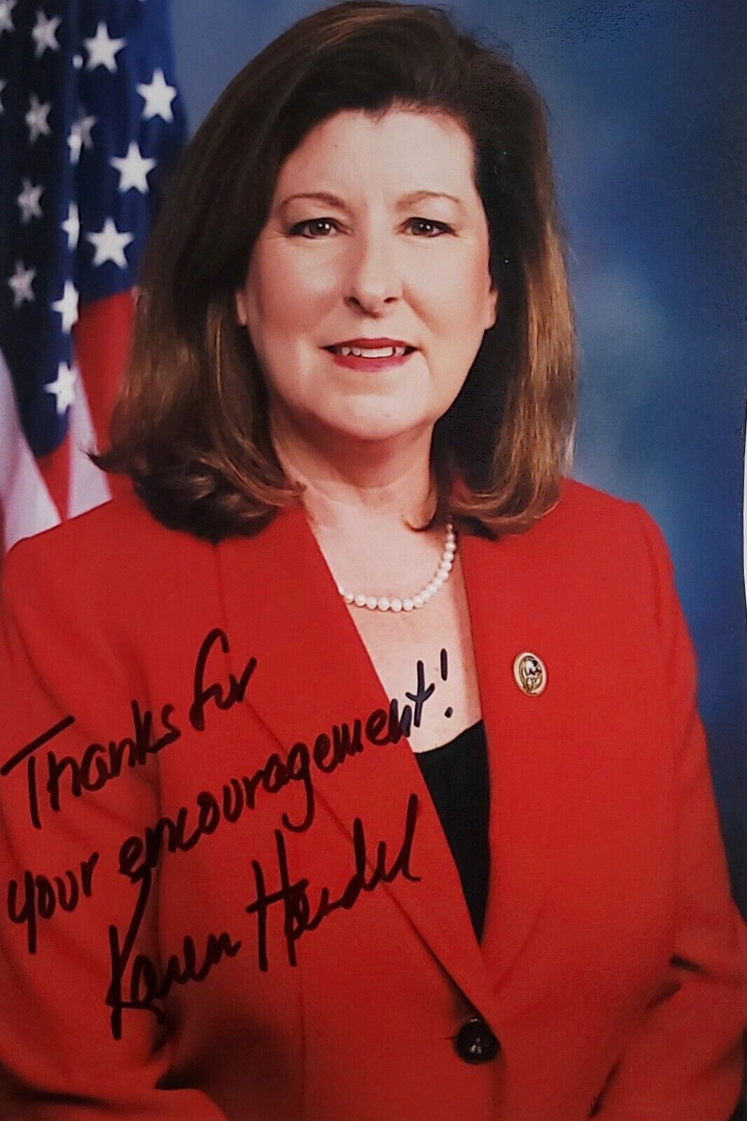 Karen Handel Hand Signed Autograph Photo Poster painting Republican Congress Georgia GOP