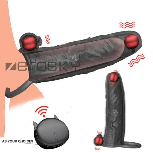 pornhint Pornhint Male Waterproof Vibrating Cock Penis Sleeve Enhancer Toy for Men Couple Vibrator