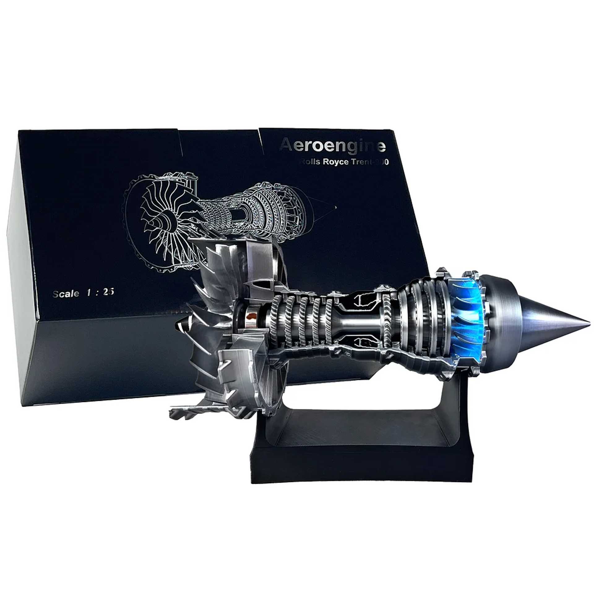 1/25 Simulation Aircraft Turbojet Engine Rotatable Model (11in/28cm)