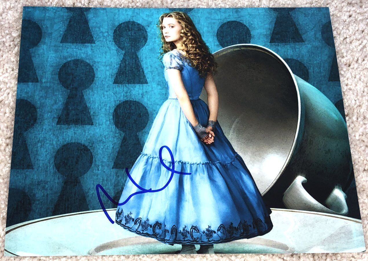 MIA WASIKOWSKA SIGNED AUTOGRAPH ALICE IN WONDERLAND 8x10 Photo Poster painting N w/PROOF