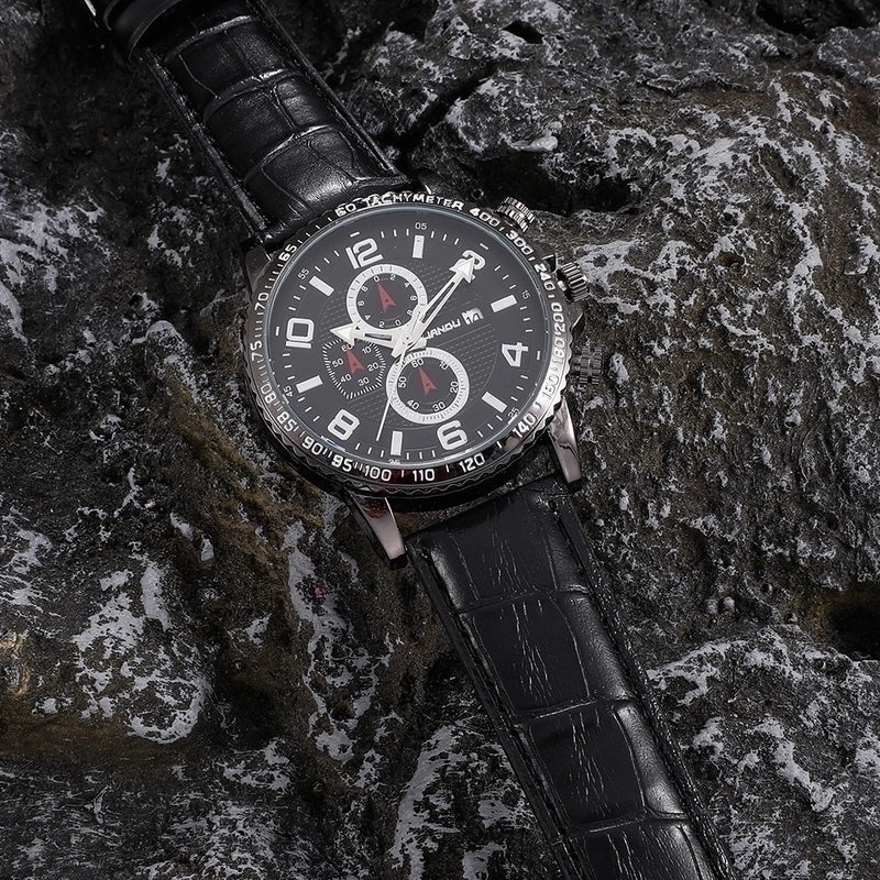 Business Geometric Buckle Quartz Men’s Watches