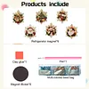 6PCS Snowflake Xmas Set DIY Pearl Diamond Painting Christmas Fridge Magnets, Sparkling Rhinestone Refrigerator Magnet Craft Kit for Home Decor & Gifts