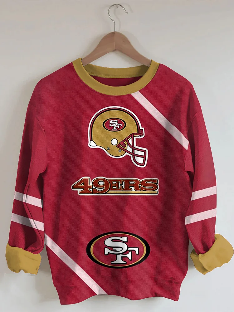San Francisco 49ers Colorblock Football Sweatshirt
