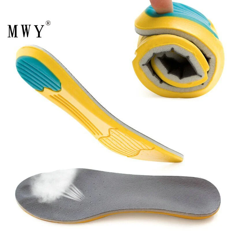 MWY Silicone Sport Shoes Pad Comfortable Gel Insoles Men Massage Sole Women Orthotic Insoles Inserts Shock Absorption Pads