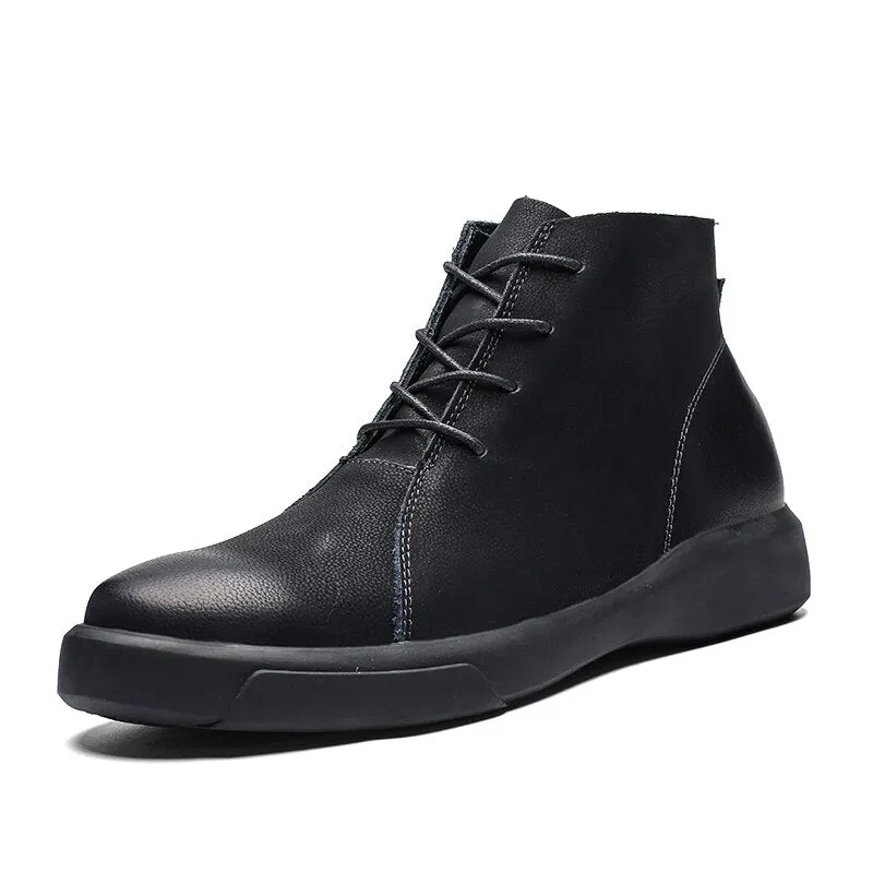 Winter Men Boots Plus Warm Men's Snow Boots Waterproof Men Footwear Leather Men Shoes Outdoor Sneakers Rubber Man Ankle Boots