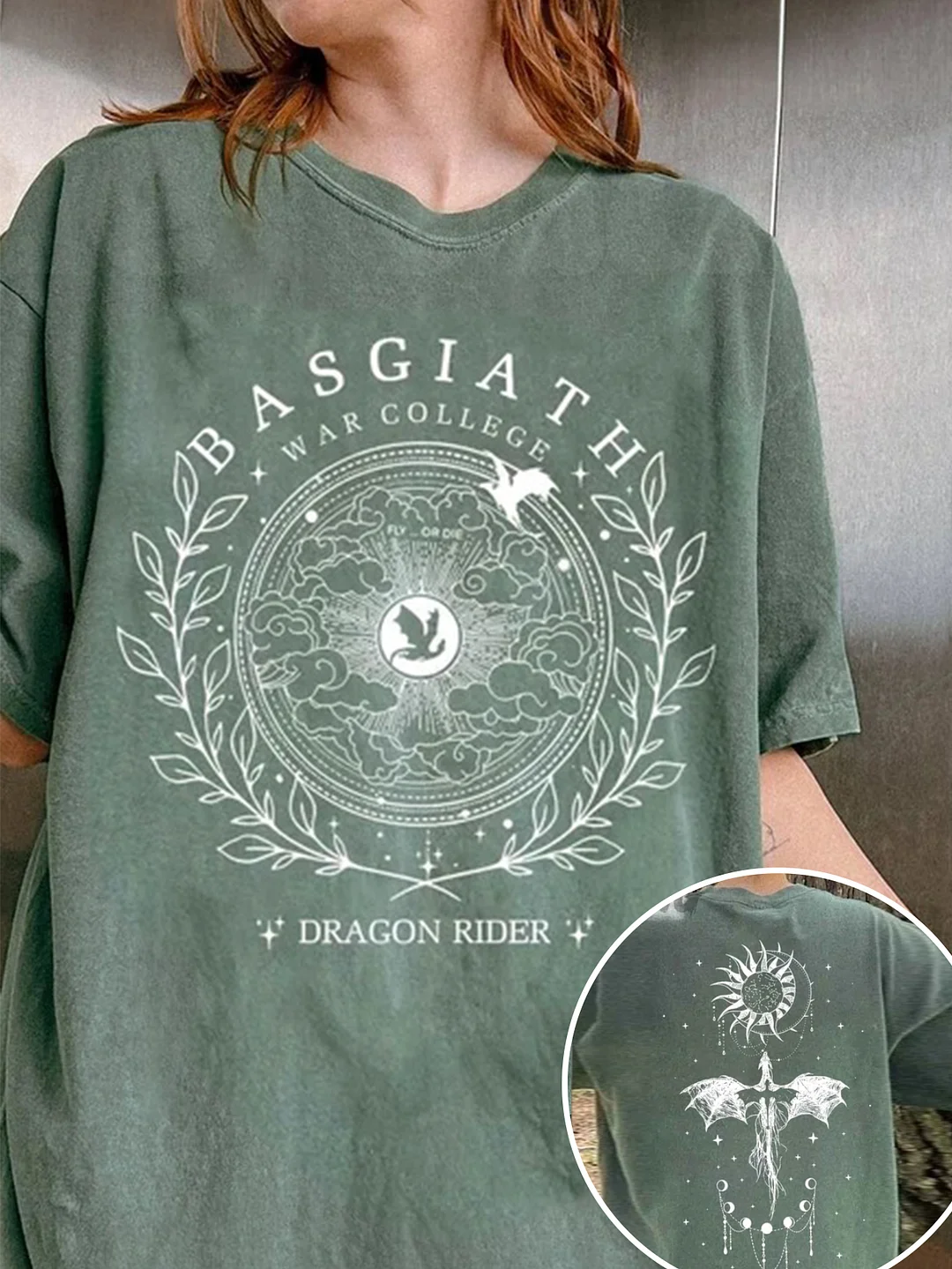 Basgiath War College Double-sided Printed T-shirt / DarkAcademias /Darkacademias