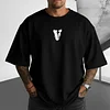 Cotton Paradise Wings Embroidered T-Shirt for Men - Oversized Streetwear Graphic Tee with 3D Angel Wing Design by Inlyline