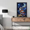 Diamond Painting -DIY Round Drill Starry Sky and Cats(40x60cm)